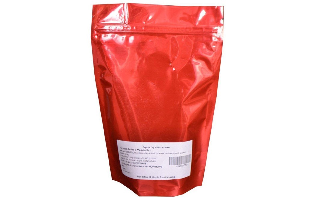 R R Agro Foods Organic Dry Hibiscus Flower    Pack  100 grams